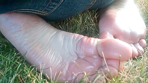 Redhead Teen Is Knees Grass Exposing Her Perfect...