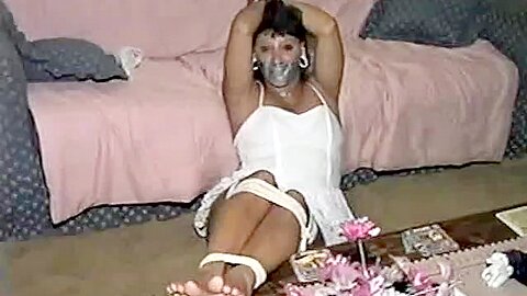 Native American Bound And Tape Gagged...