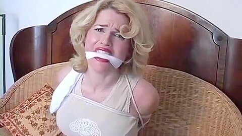 Busty blond roped and cleave gagged...