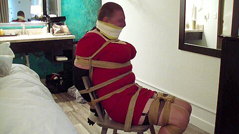 Fem gurl slave is kept tied...