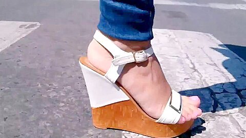 Get A Load Of This Sexy Woman Heels Walking Down The Street...