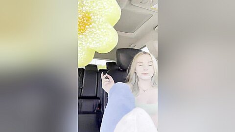 Blonde Strips Her Socks Car And Reveals Her...