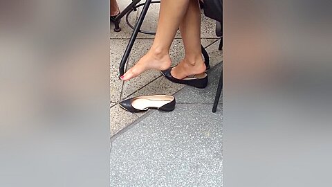 Wild Voyeur Found A Outdoors With Incredible Soles...