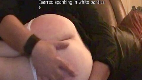 Isarred Spanking In White Panties...