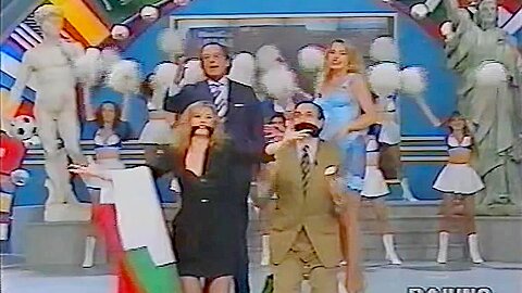 Italian tv with alba parietti...