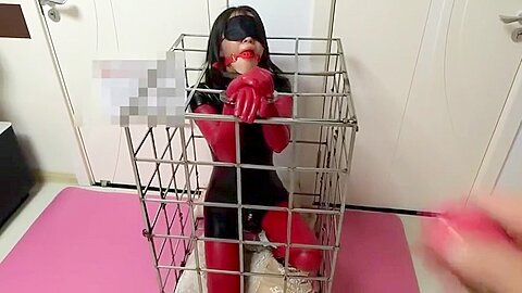 Horny adult clip slave cage great...